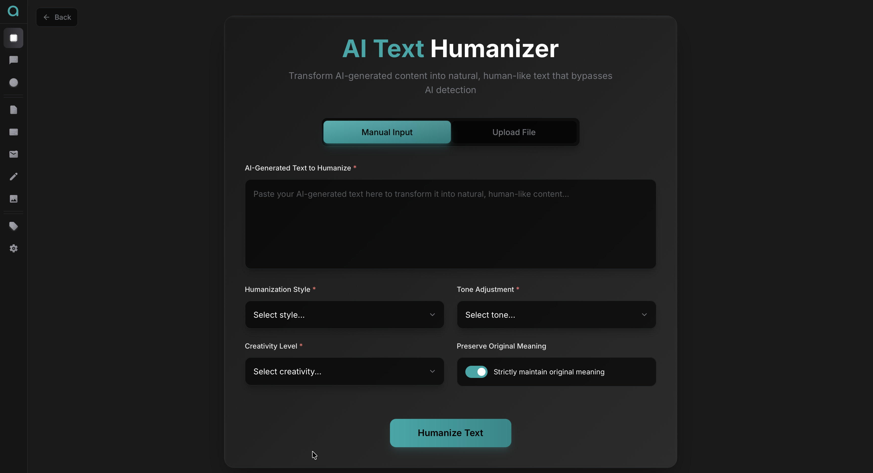 Paraphrase Tool Interface - AI-Powered Text Rewriting